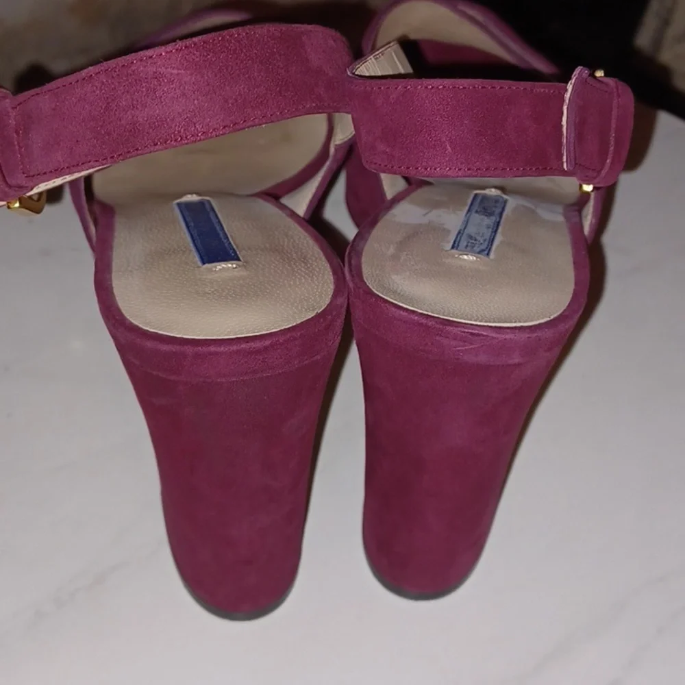STUART WEITZMAN Jerry Suede Platform Heeled Sandals Size 9 NWOT9